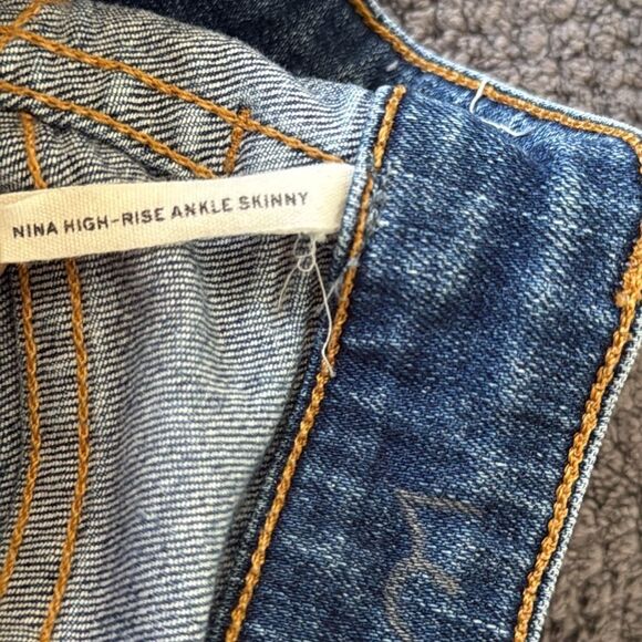 Rag & Bone Nina High Rise Ankle Skinny Raw Hem Jeans Size 26 - Picture 7 of 10